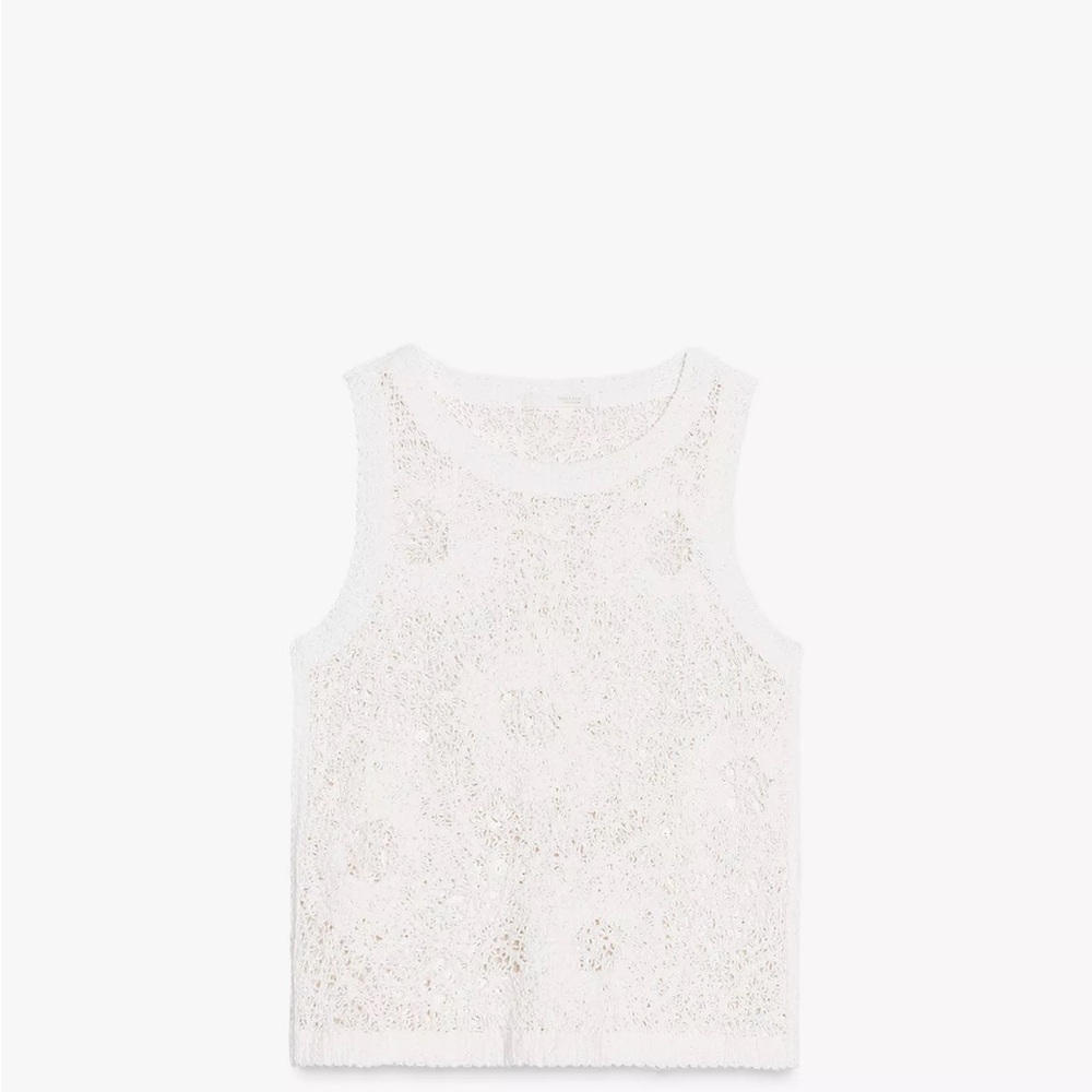 Zara White Lace Tank Top